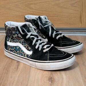 Vans Sk8-Hi Black Multicolor Paisley High-Top Sneakers